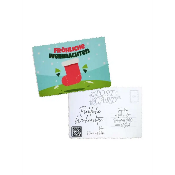 Elegant Christmas Postcard - Kaio-Cards