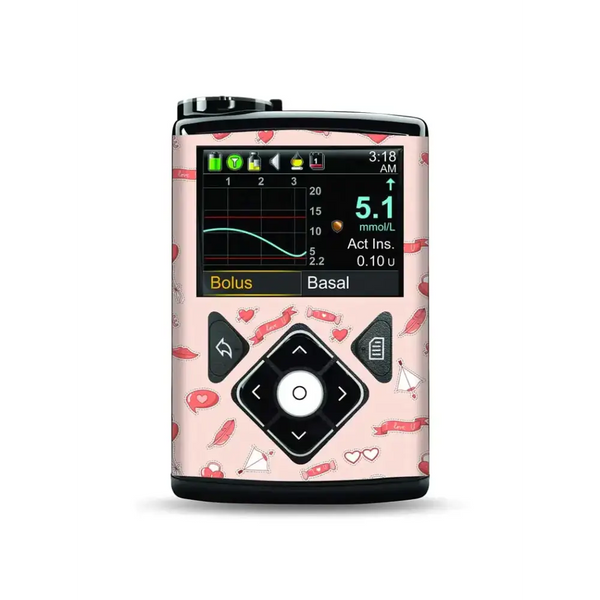 Medtronic MiniMed Insulin Pump Stickers- Valentine