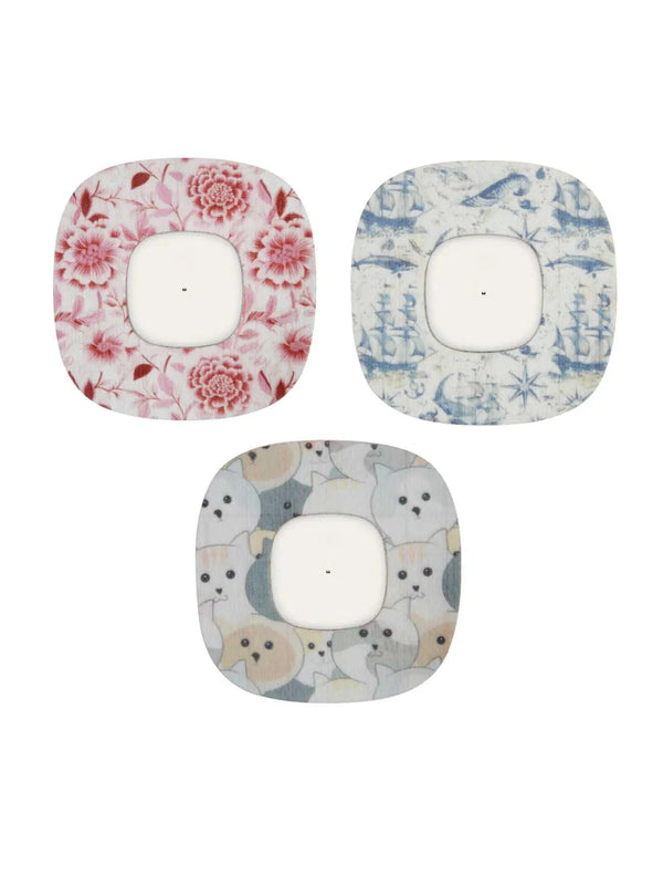 Simplera Sensor Patches with floral, nautical, and animal designs - set of 3.
