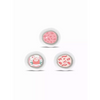 Valentine-themed Dexcom G7 sensor stickers, pink design, festive diabetes accessories.