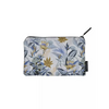 Zipper bag for diabetics with floral design, holds glucose meter and supplies.