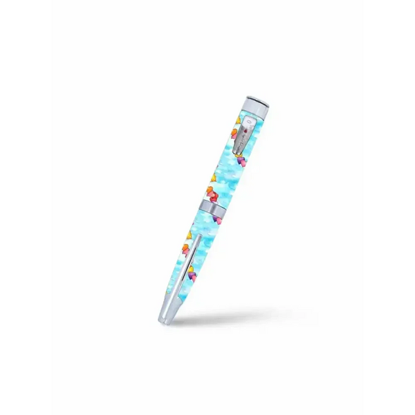 HumaPen Luxura Lilly insulin pen with vibrant Summer Vibes sticker for kids.