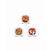 Three small bowls of colorful candies near Medtronic Simplera CGM Stickers Christmas 2024