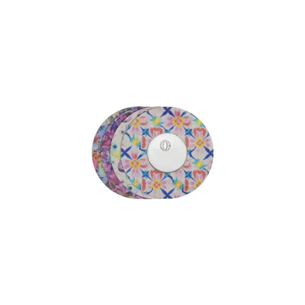 Spring-themed adhesive patches for Freestyle Libre 3 sensor with floral designs.