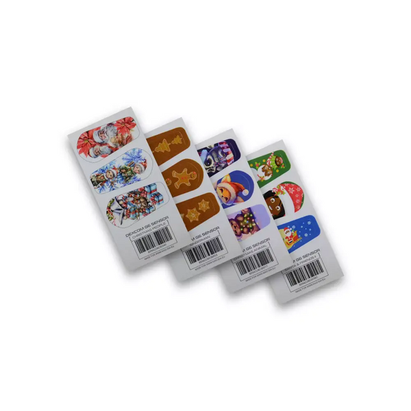Dexcom G6 Sensor Stickers - Christmas Edition with festive designs, perfect for holiday-themed health monitoring.