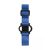 Dexcom G6 adjustable armband in electric blue with black buckle for secure sensor fit.