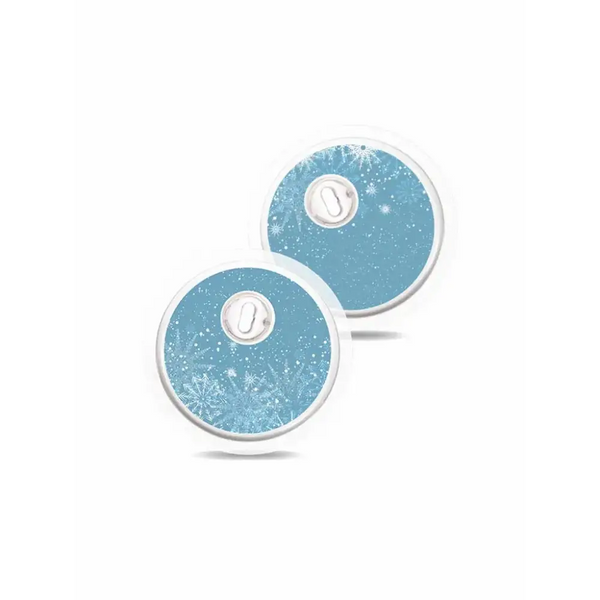 High quality Freestyle Libre sensor stickers with blue snowflake patterns for winter