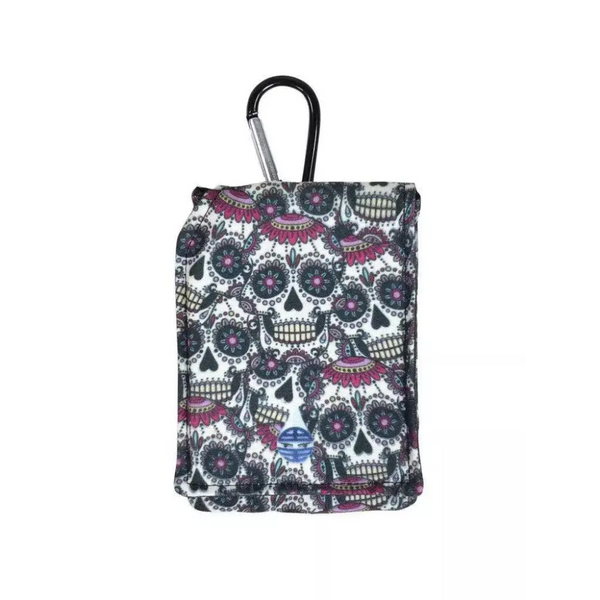 Insulin pump pouch for kids with cooling system, Dia-Pouch KIDS, skull print design.