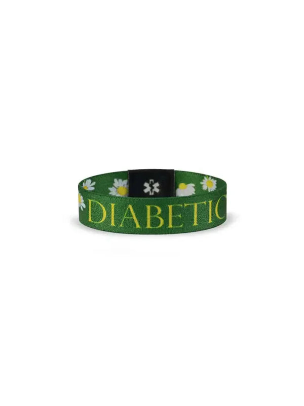 Reversible Type 1 Diabetes Awareness Wristband for Children with Summer Vibes design.