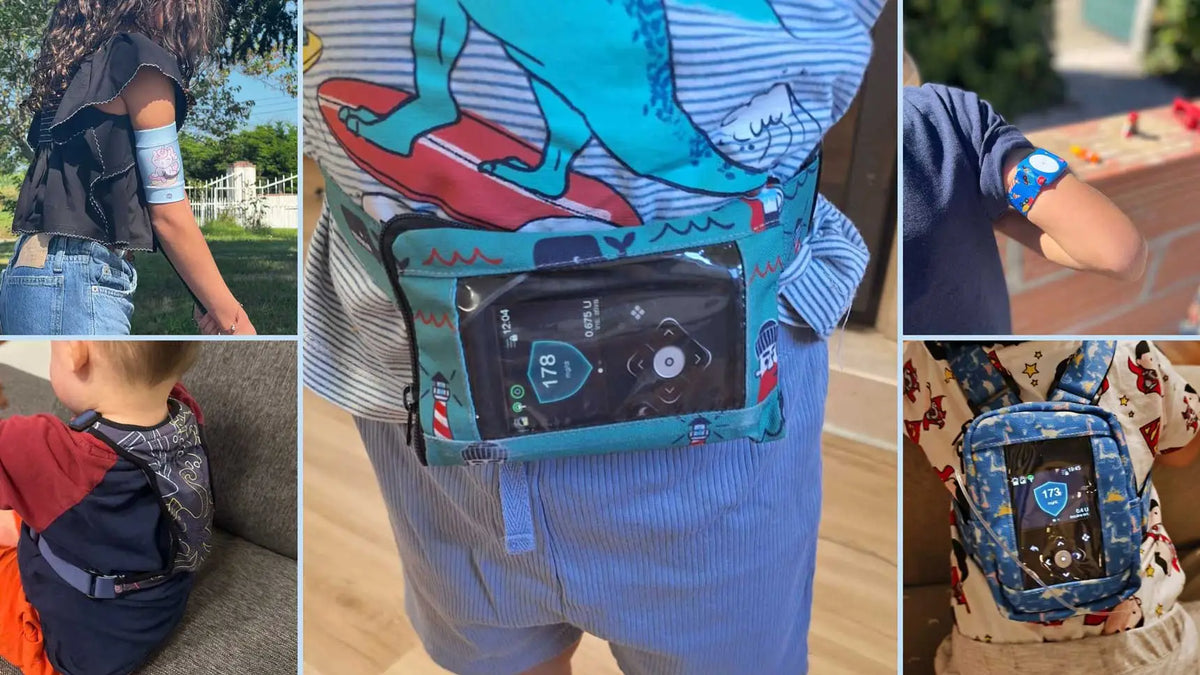 child wearing diabetes accessories backpack with insulin pump gear showing comfort and organization for kids Bild