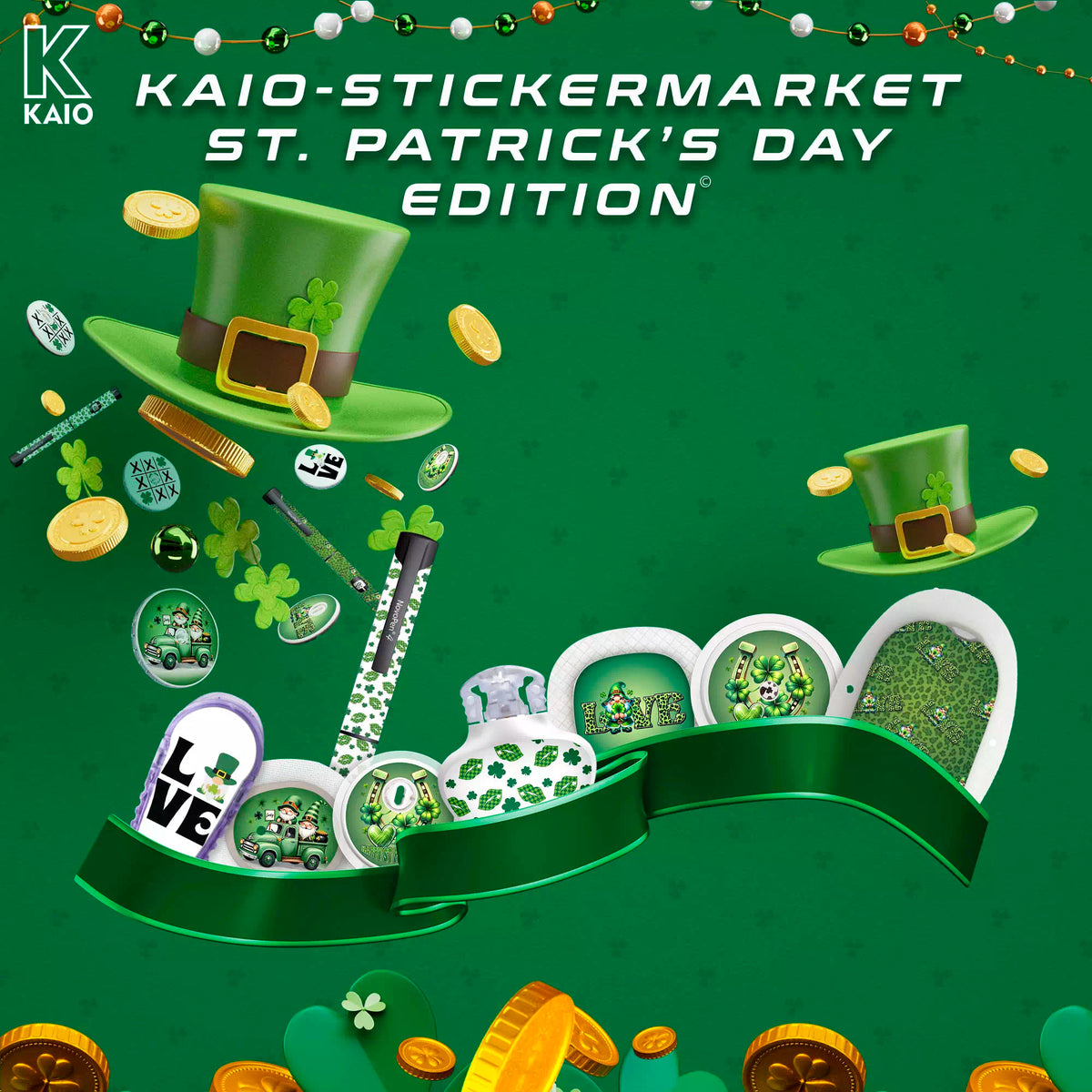 Diabetes Device Stickers St-Patrick Edition Bild