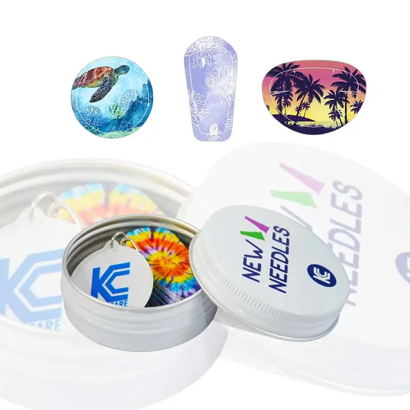 Glucose Sensor Stickers Serie in Reusable Tin Can - Neutral Series Bild