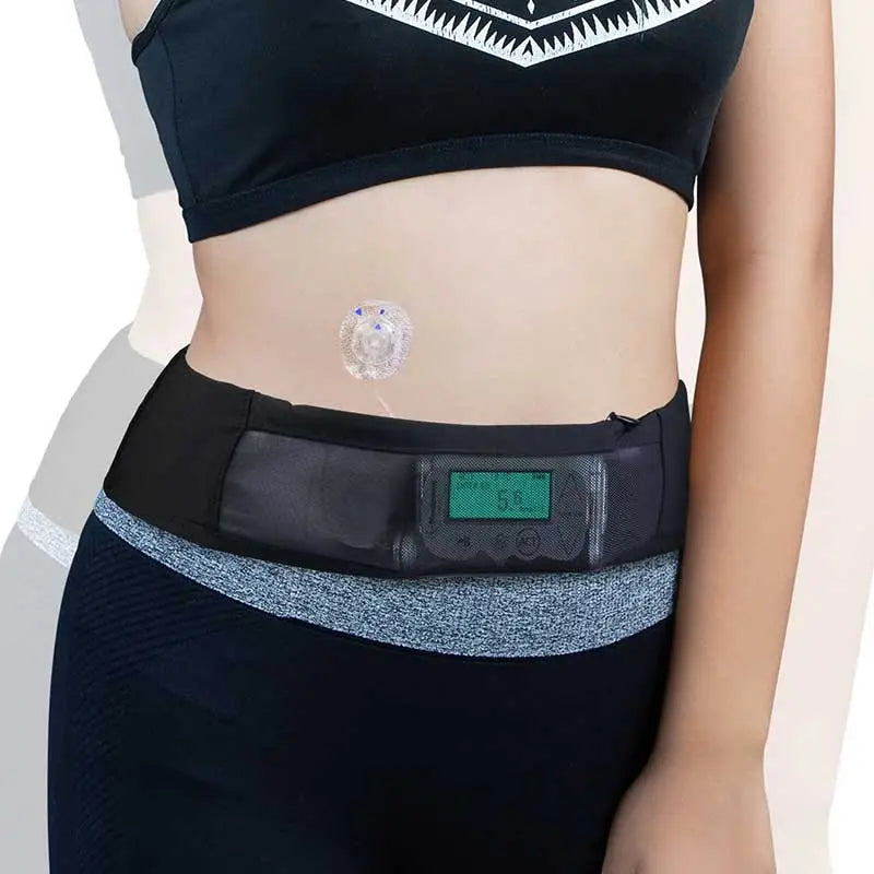 Insulin Pump Waist Belt with Window- Dia-Bellyband Mesh Window Bild