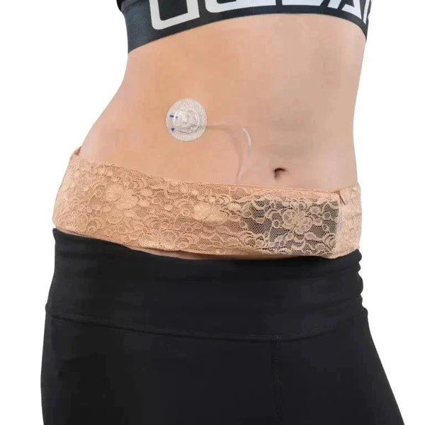 Spitzengürtel für Insulinpumpe - Dia-BellyBand Spacy Lacy