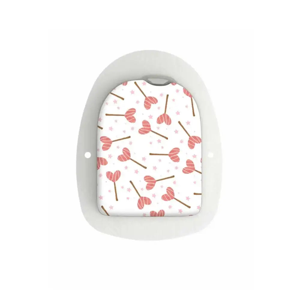 omnipod sticker with red hearts Bild