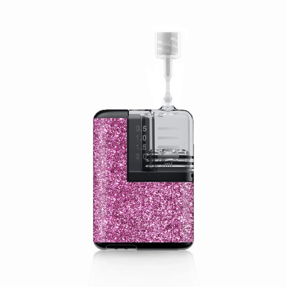 Pink Glitter sticker applied to a Tandem Mobi insulin pump Bild
