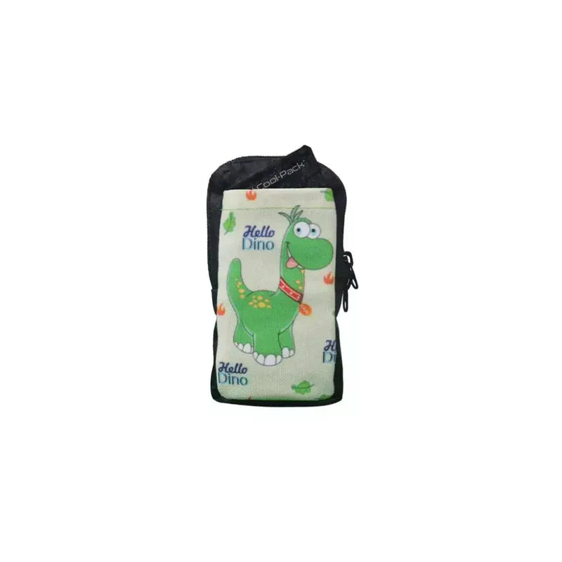 Vertical insulin pump pocket for kids, "Hello Dino" design, protective and fun for daily use. Bild