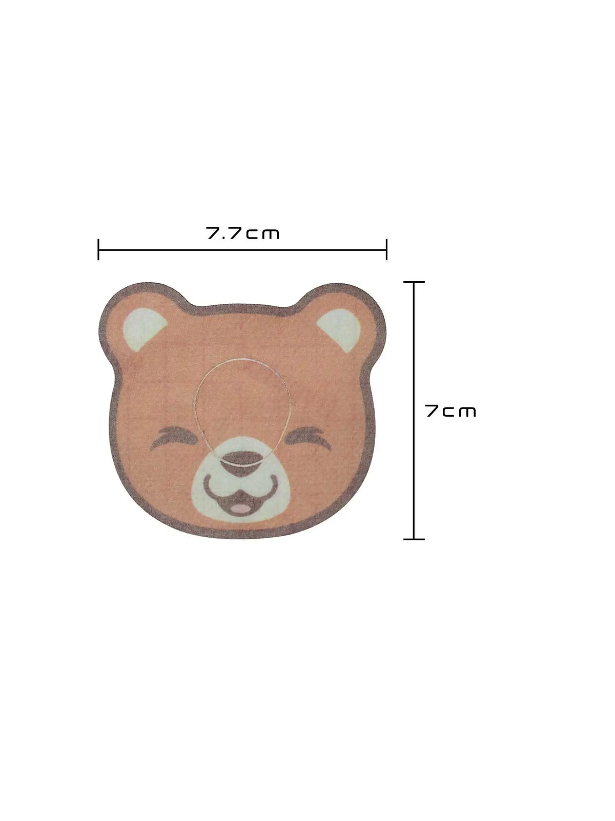 Kinder-Fixierpflaster für Dexcom G7, Form Bär, Größe 7,7 x 7 cm
