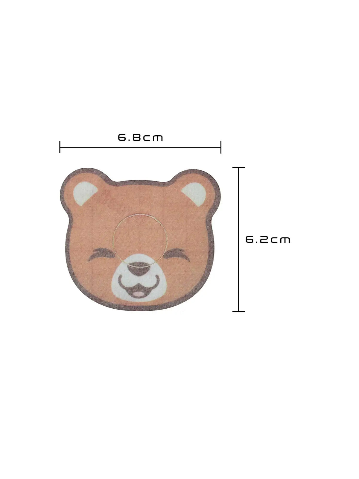 Kinder-Fixierpflaster für FreeStyle Libre 3, Form Bär, Größe 6,8 x 6,2 cm