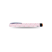 NovoRapid Flexpen with Valentine-themed pink and white heart pattern sticker for diabetes care