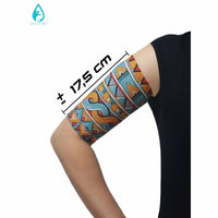 picc line arm sleeve hakuna matata print dimensions showing sizing for proper fit and secure line protection