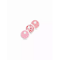 Valentine-themed Freestyle Libre 3 sensor stickers in pink and red designs.