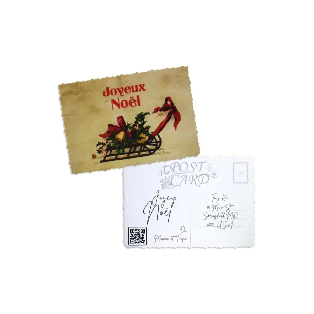 Elegant Christmas Postcard - Kaio-Cards