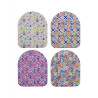 Fixierpflaster für Omnipod Pod, Serie Spring, 4 Designs nebeneinander