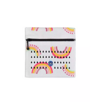 Insulin cooler travel case with colorful rainbows design, Dia-Cool wallet for 3 vials.