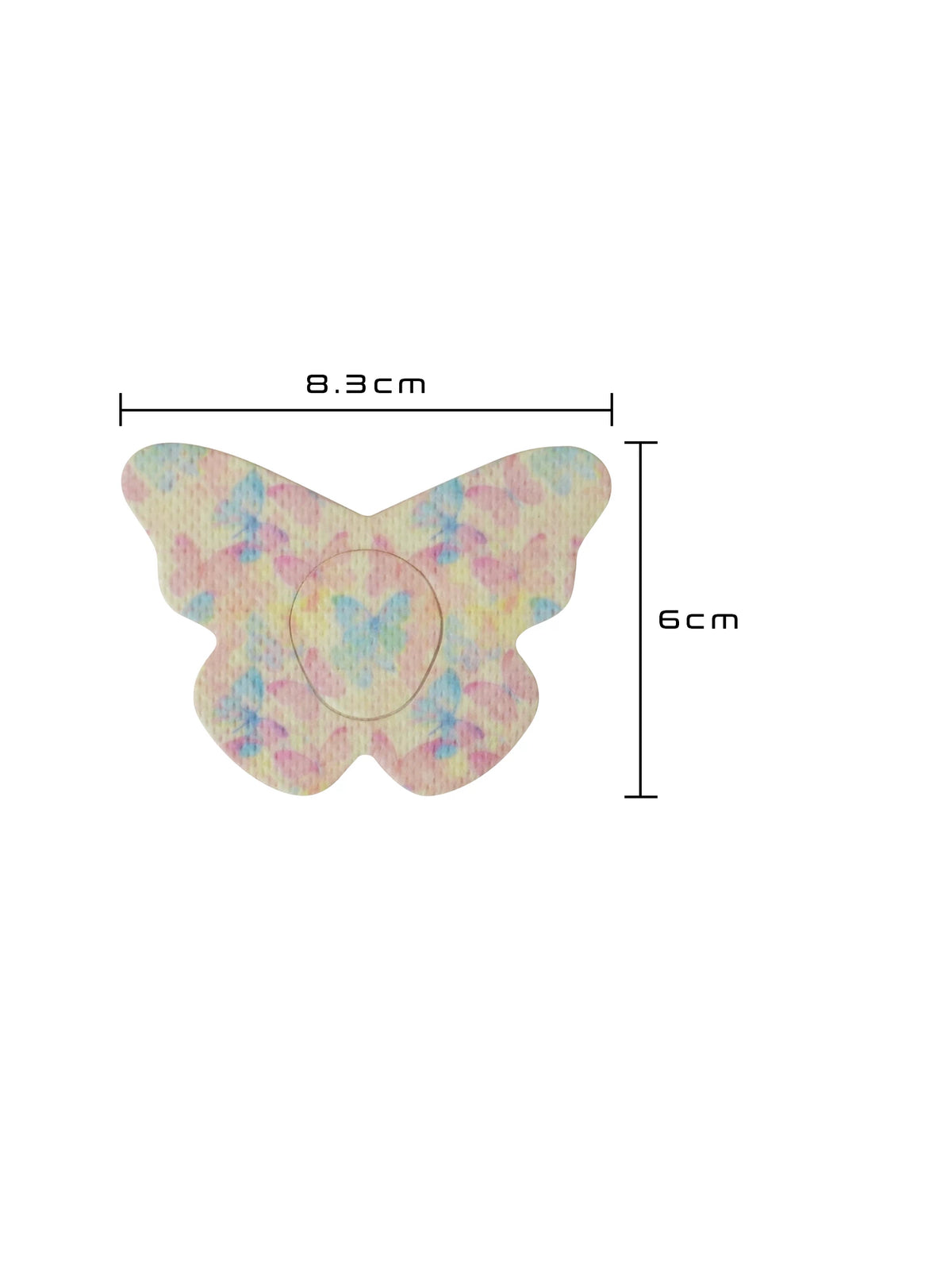 Fixierpflaster für Dexcom G7, Form Schmetterling, Größe 8,3 x 6 cm