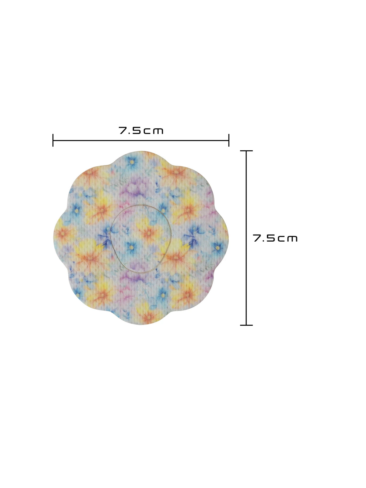 Fixierpflaster für Dexcom G7, Form Cookie, Größe 7,5 x 7,5 cm