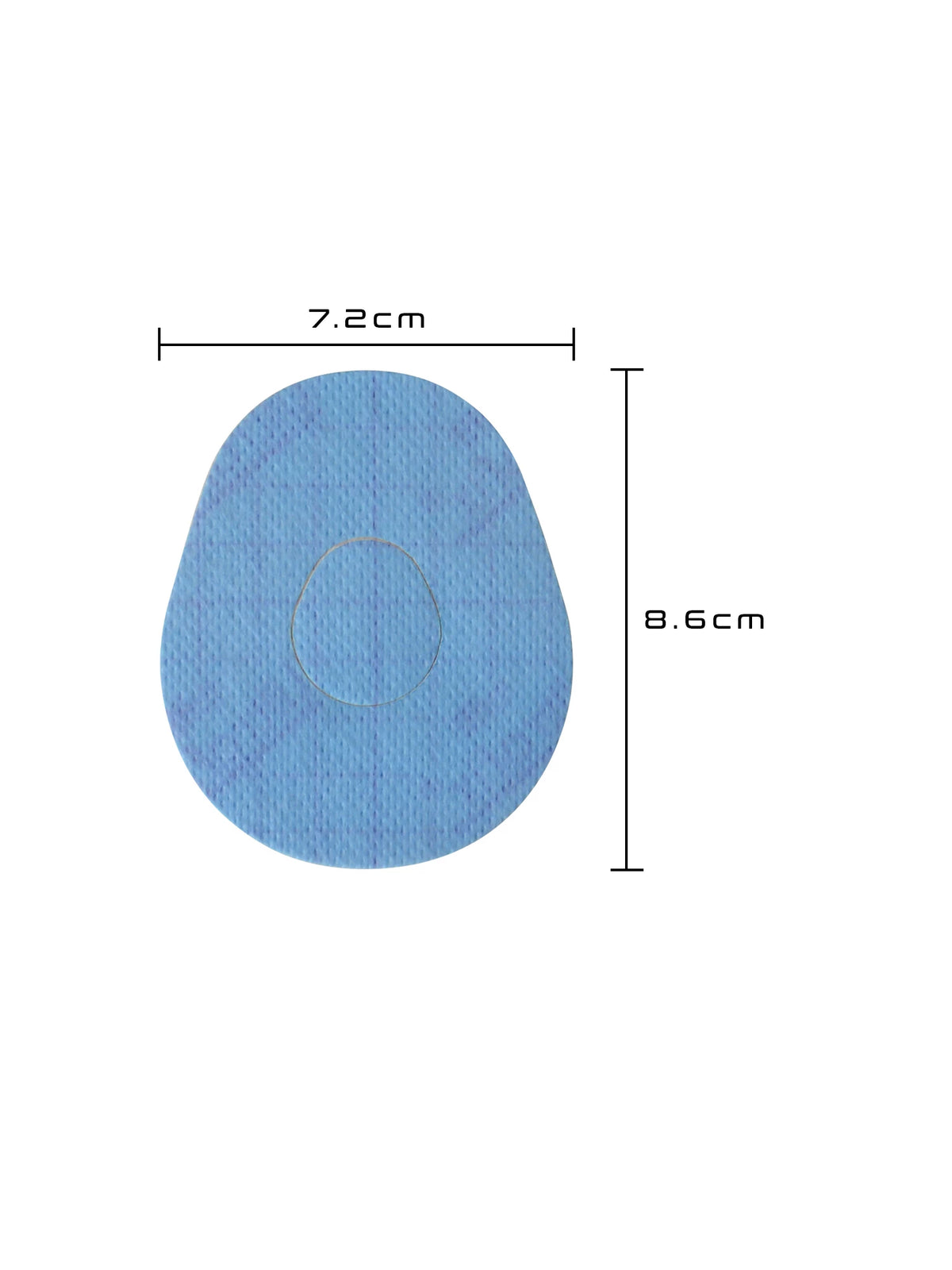 Fixierpflaster für Dexcom G7, Form Tropfen, Größe 7,2 x 8,6 cm