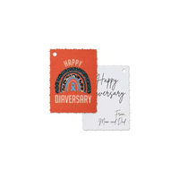 Diaversary Gift Tags with vibrant designs on canvas, perfect for celebrating diabetes anniversaries.