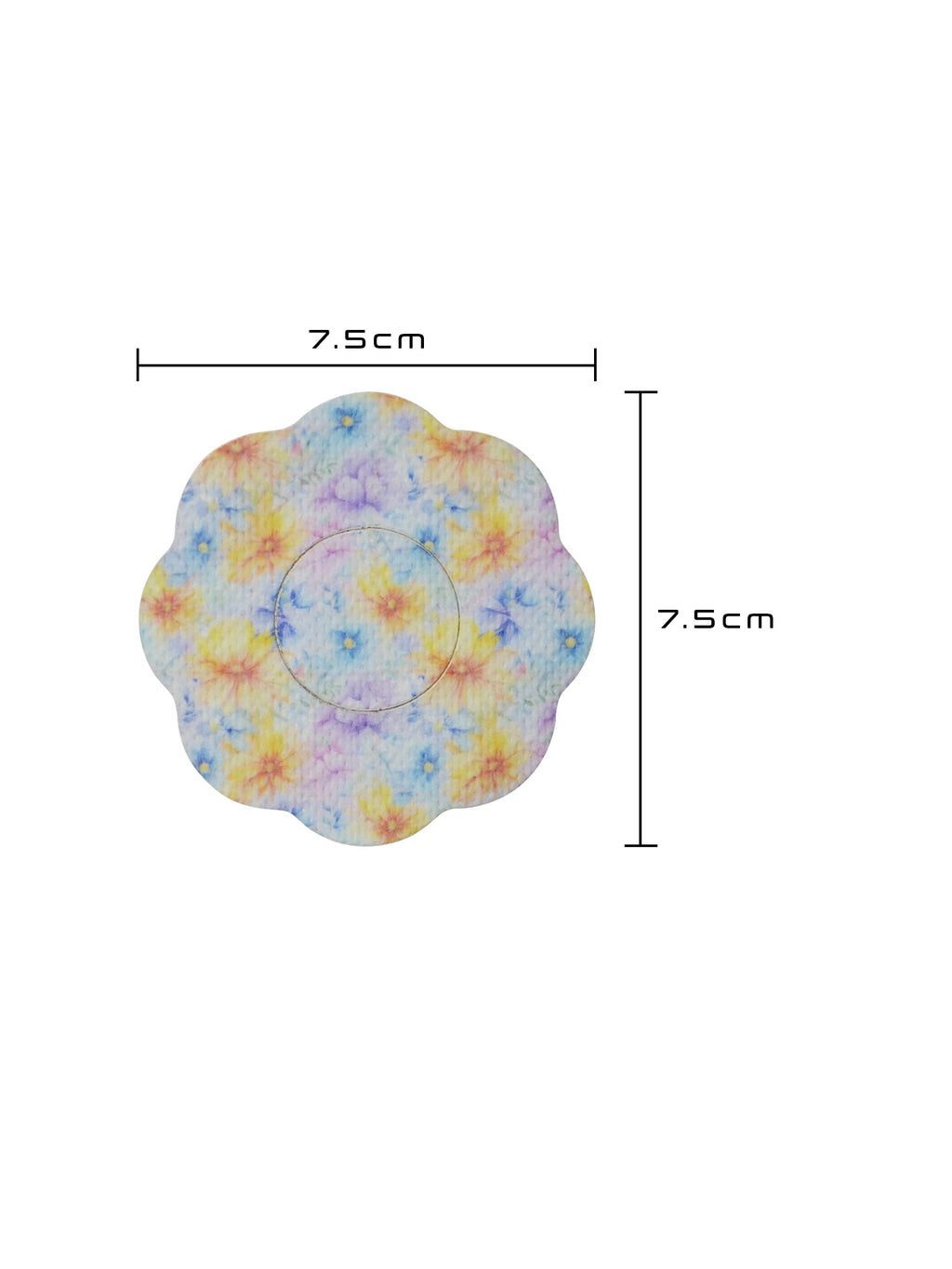 Fixierpflaster für FreeStyle Libre 2, Form Cookie, Größe 7,5 x 7,5 cm