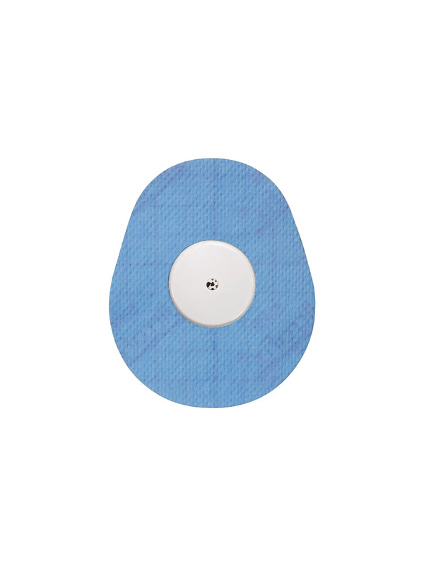 Fixierpflaster für FreeStyle Libre 2, Form Tropfen, Blau