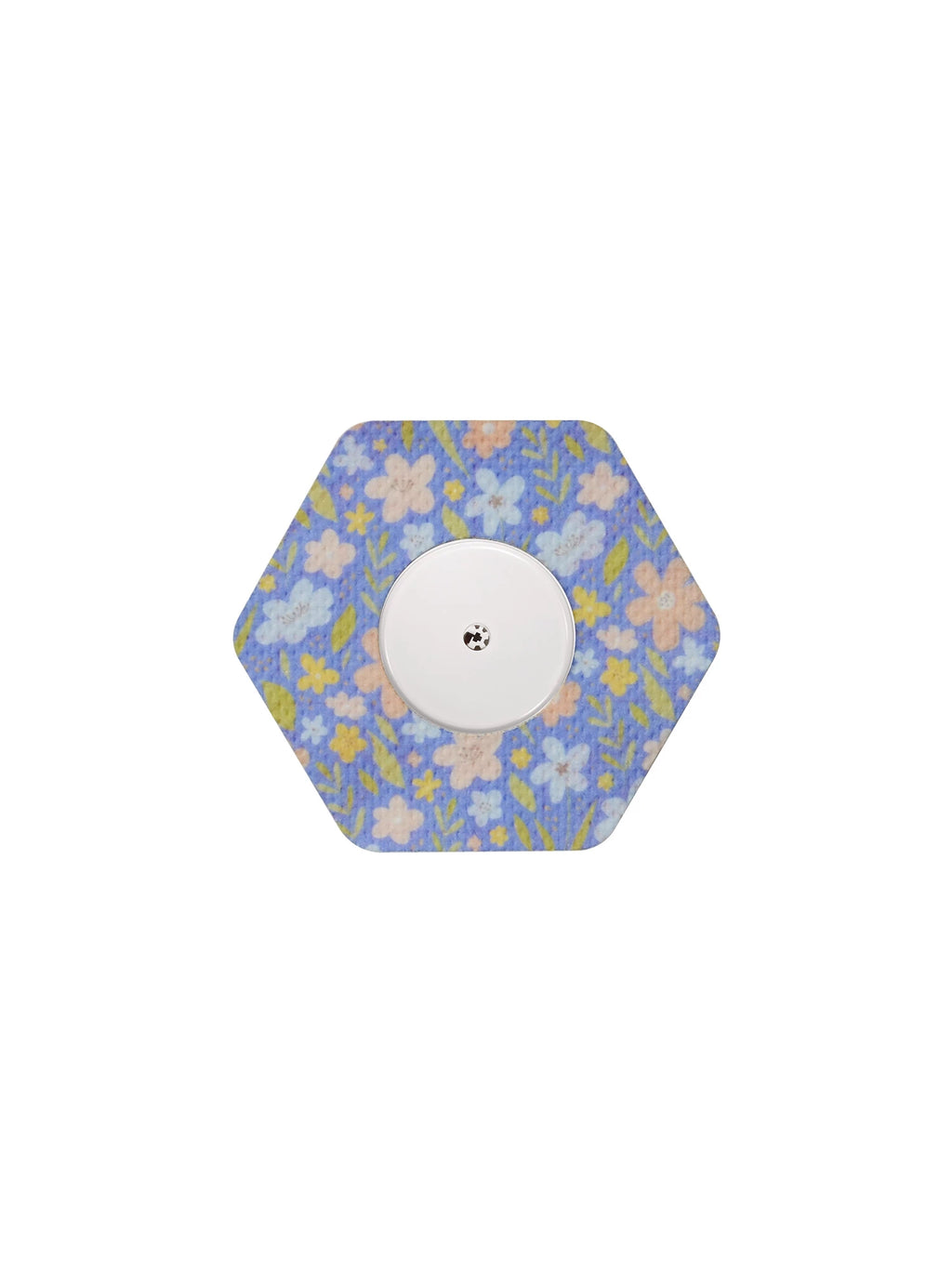 Fixierpflaster für FreeStyle Libre 2, Form sechseckig, Design Meadow Flowers & Leaves