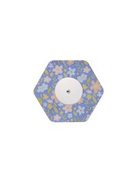 Fixierpflaster für FreeStyle Libre 2, Form sechseckig, Design Meadow Flowers & Leaves