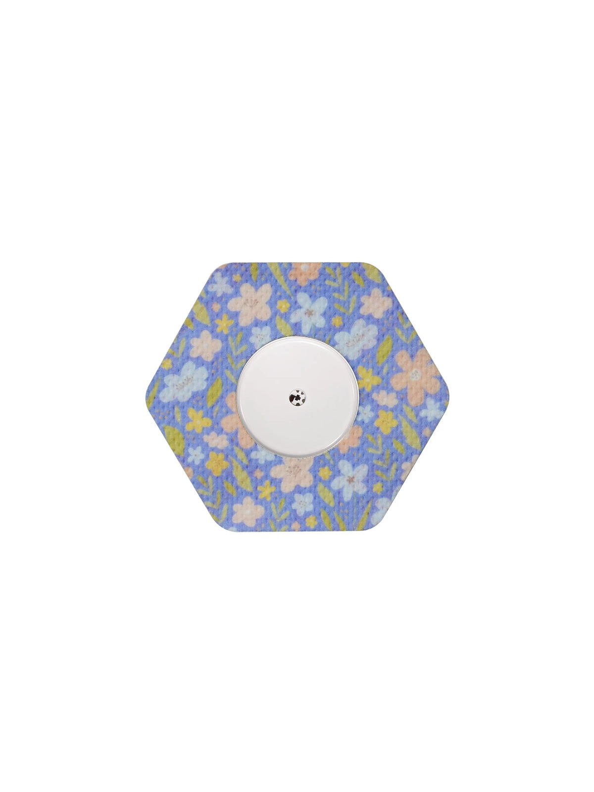 Fixierpflaster für FreeStyle Libre 2, Form sechseckig, Design Meadow Flowers & Leaves