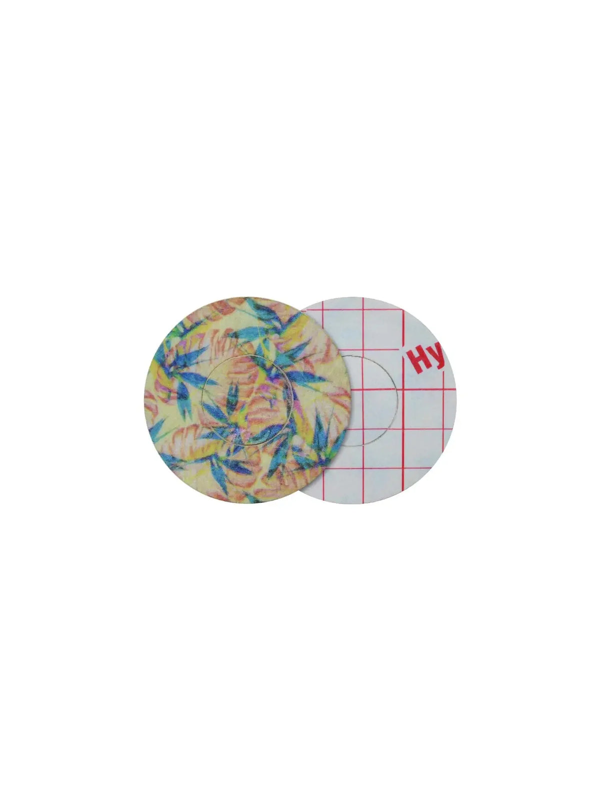 Fixierpflaster für FreeStyle Libre 3, Design Tequila Sunrise, Vorder- und Rückseite mit Schutzfolie