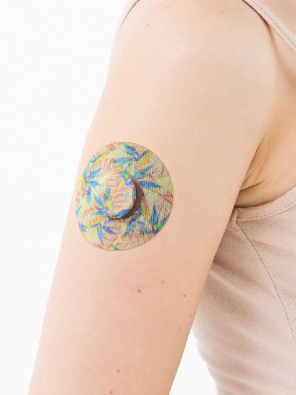 Fixierpflaster für FreeStyle Libre 3, Design Tequila Sunrise, am Arm