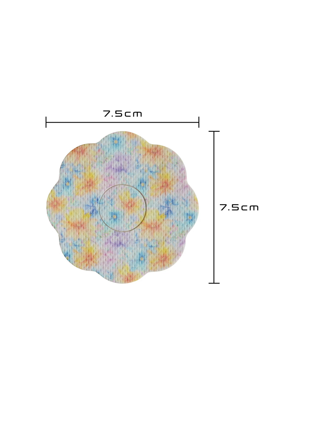 Fixierpflaster für FreeStyle Libre 3, Form Cookie, Größe 7,5 x 7,5 cm