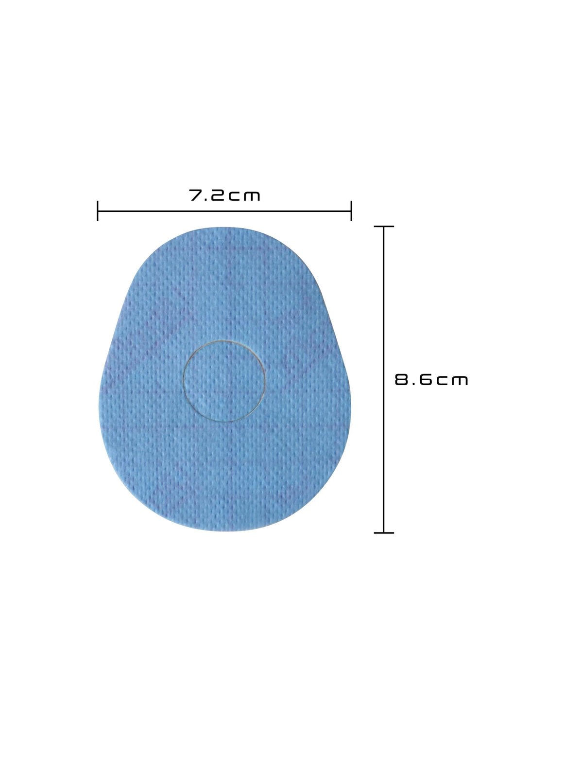 Fixierpflaster für FreeStyle Libre 3, Form Tropfen, Größe 7,2 x 8,6 cm