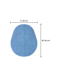 Fixierpflaster für FreeStyle Libre 3, Form Tropfen, Größe 7,2 x 8,6 cm