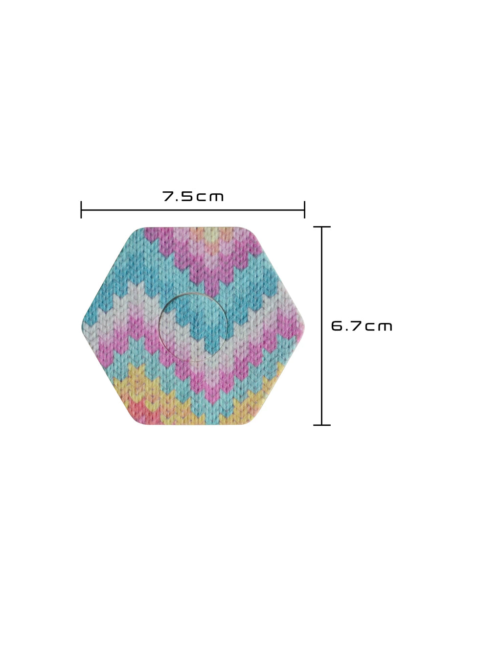 Fixierpflaster für FreeStyle Libre 3, Form sechseckig, Größe 7,5 x 6,7 cm