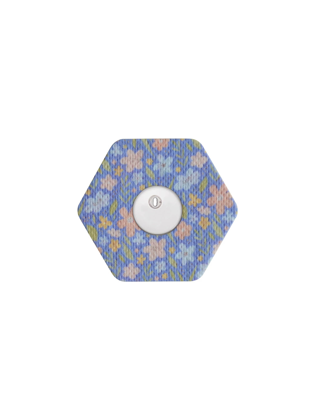 Fixierpflaster für FreeStyle Libre 3, Form sechseckig, Design Meadow Flowers & Leaves
