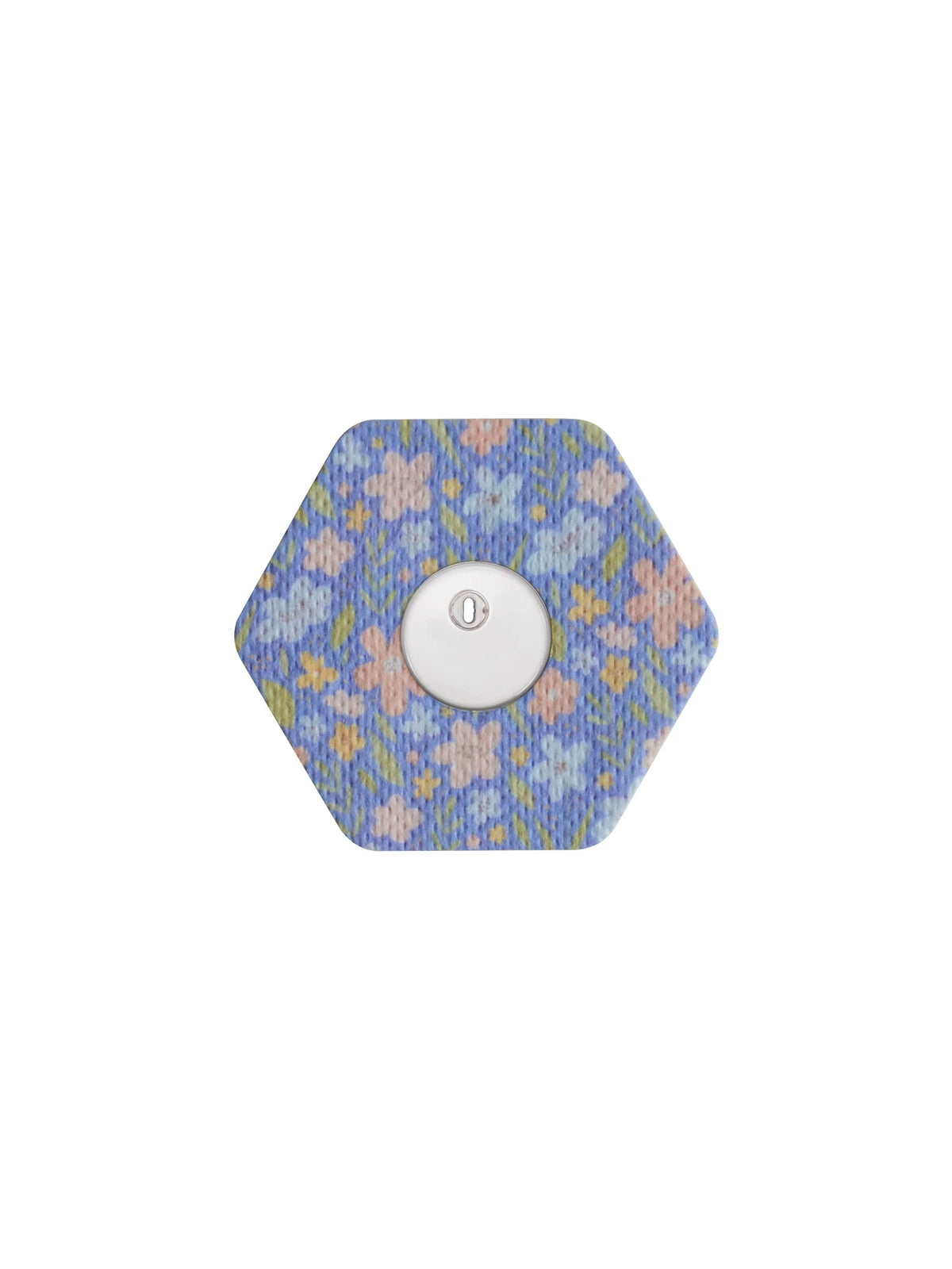 Fixierpflaster für FreeStyle Libre 3, Form sechseckig, Design Meadow Flowers & Leaves