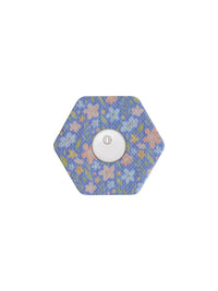 Fixierpflaster für FreeStyle Libre 3, Form sechseckig, Design Meadow Flowers & Leaves
