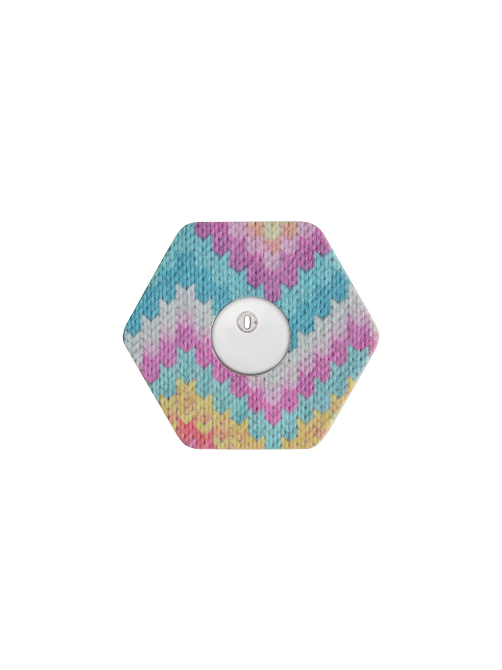 Fixierpflaster für FreeStyle Libre 3, Form sechseckig, Design Mosaic Drift
