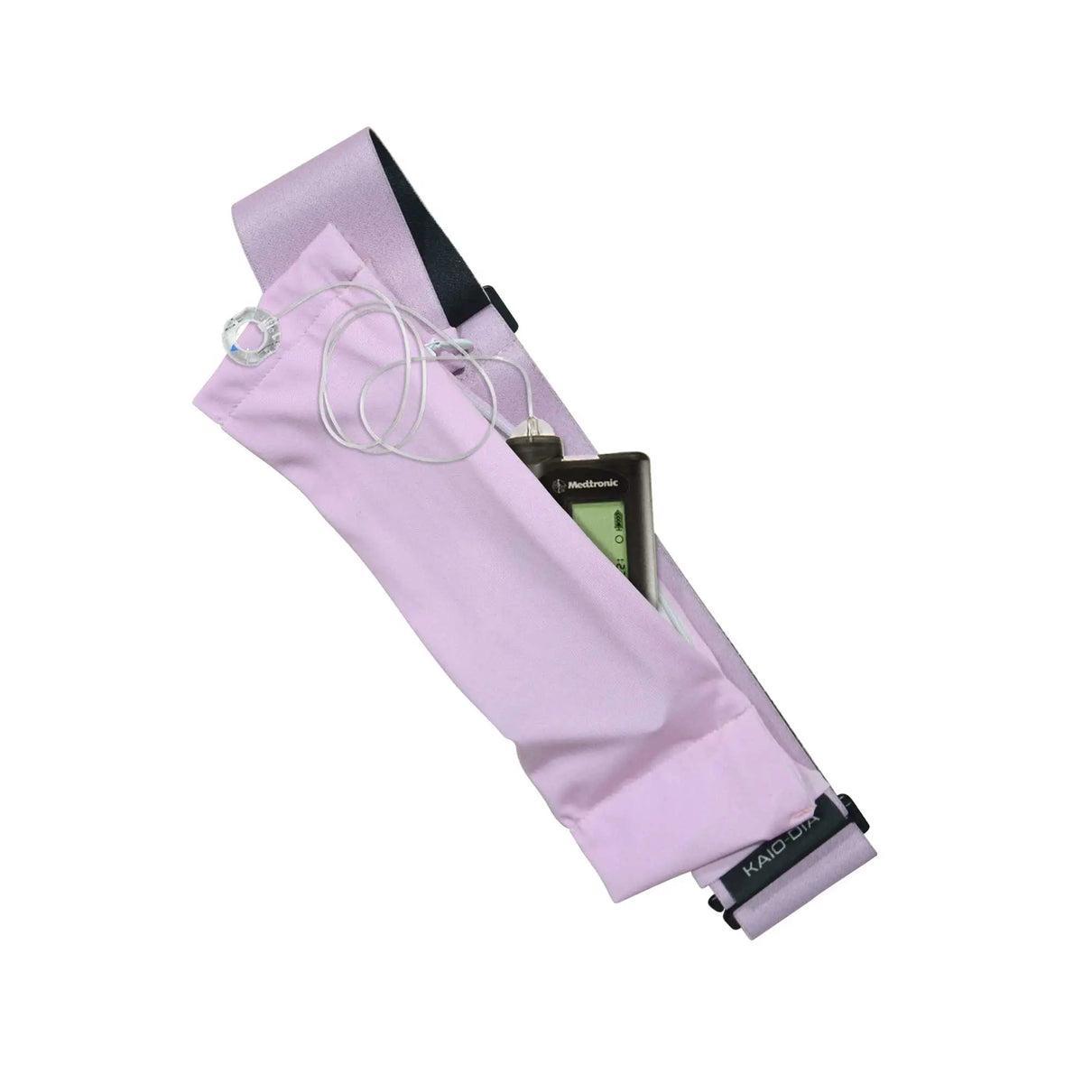 insulin pump belt Dia Belly Belt 2 pink color front view adjustable belt for secure insulin pump carrying