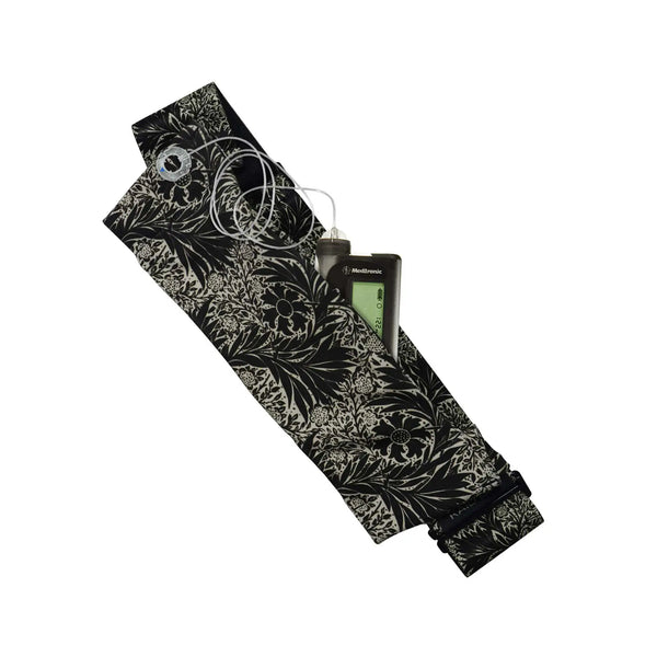Verstellbarer Insulinpumpen-Bauchgurt mit G-Haken – Midnight Kollektion | Dia Belly-Belt 2